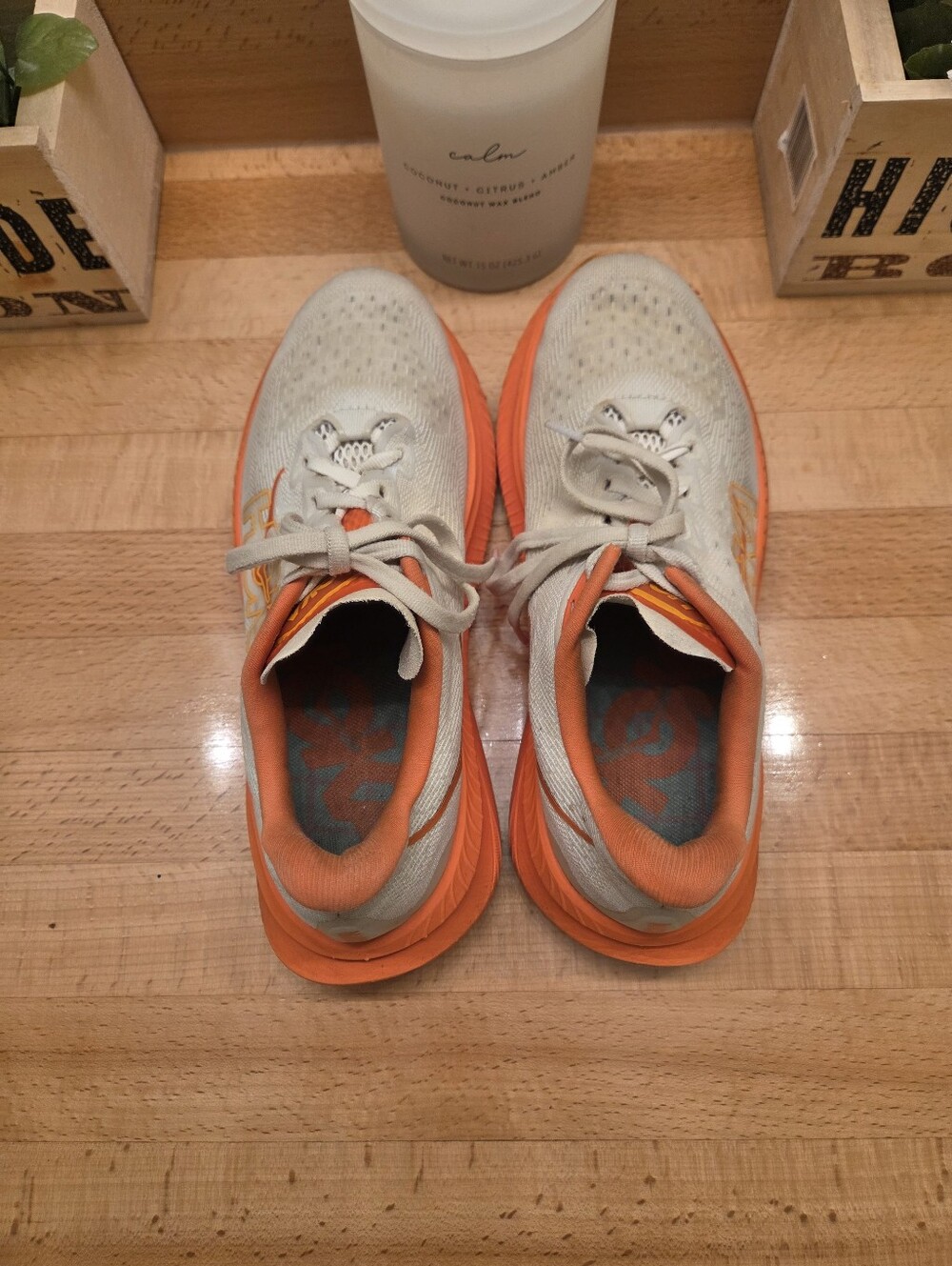 HOKA Mach 6 Running Shoes Frost/Lava Women's Size 7.5 - Picture 4 of 10